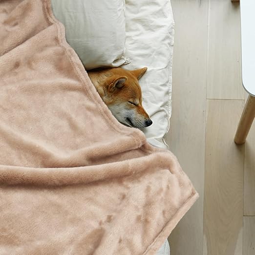 PAWLORAK Dog Blanket Washable for Puppy: 4 Packs Dog Blankets 40”x28” - Fluffy Soft Small Throw for Cat Puppy Kitten Dogs - Fleece Pet Blankets for Bed Sofa Car and Indoor - Grey and Khaki