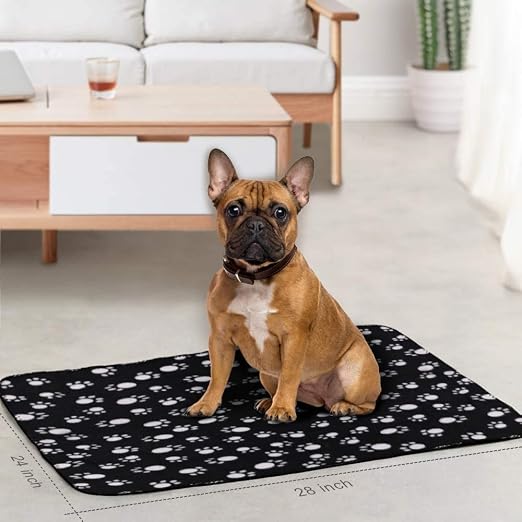 PAWLORAK Dog Blankets for Small Dogs, 6 Pack Puppy Blanket Cute Paw Print Pet Blanket for Dog, Puppy, Cat, Kitten, 24x28 inches