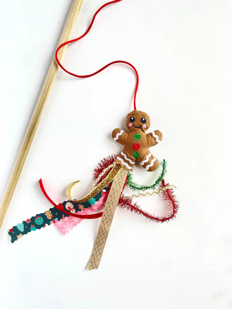 PAWLORAK  Christmas Gingerbread Cat Toy