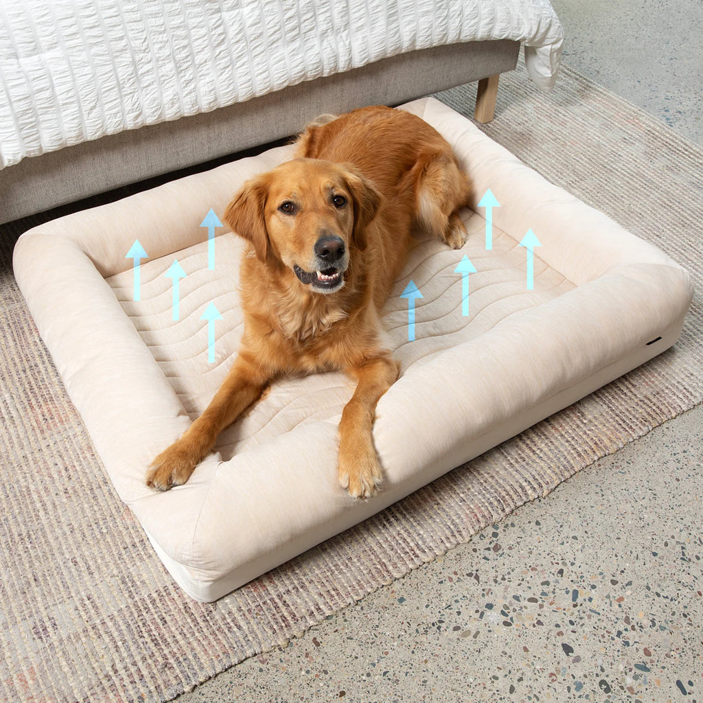 PAWLORAK  Cooling 4-Bolster Dog Bed - Arctic Sand