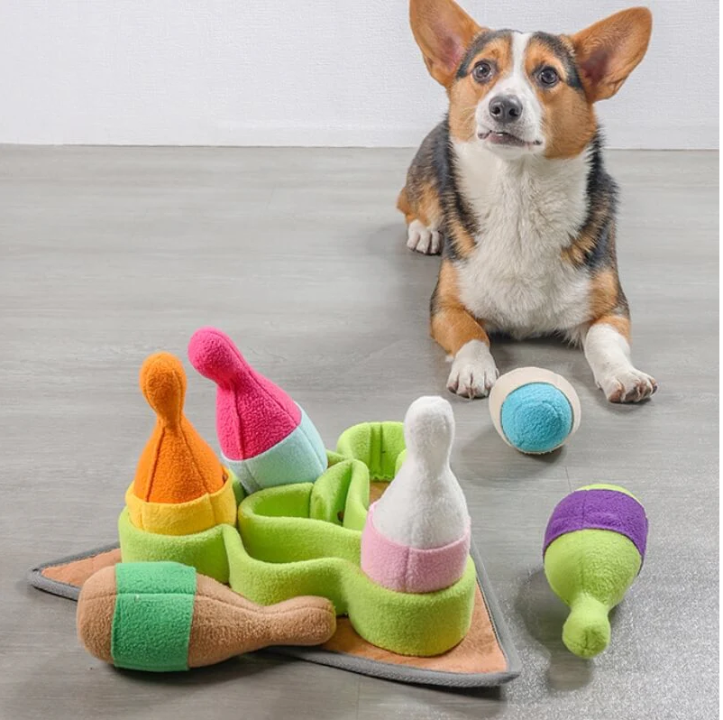 PAWLORAK  Interactive Bowling Puzzle Dog Treat Dispenser Toy