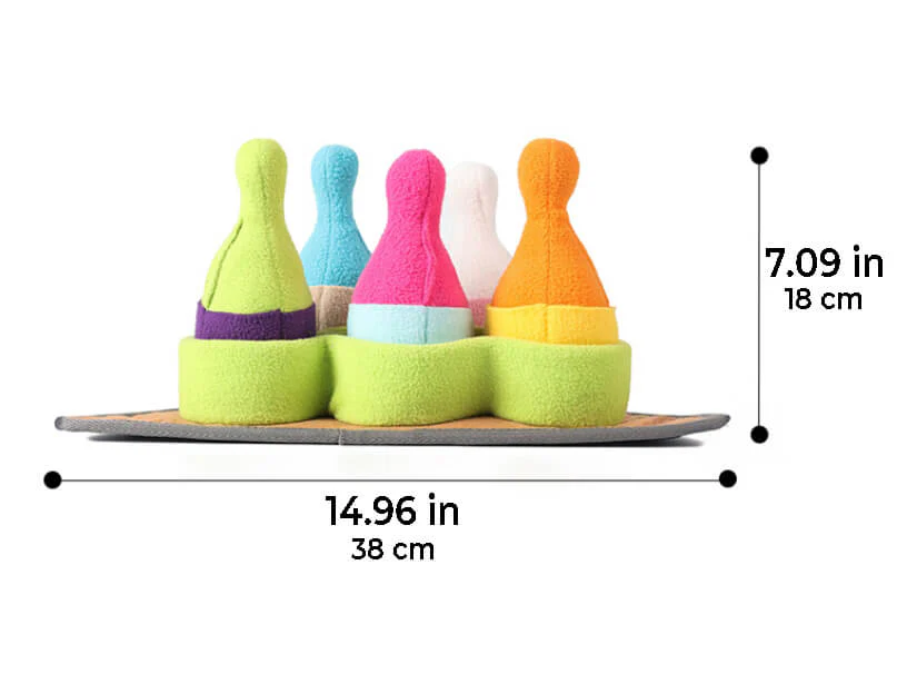 PAWLORAK  Interactive Bowling Puzzle Dog Treat Dispenser Toy