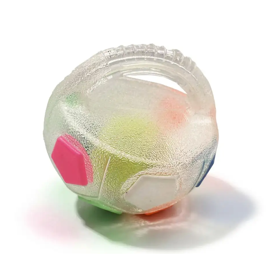 PAWLORAK  Dog Soccer Ball with Handle Floating Chew Toy