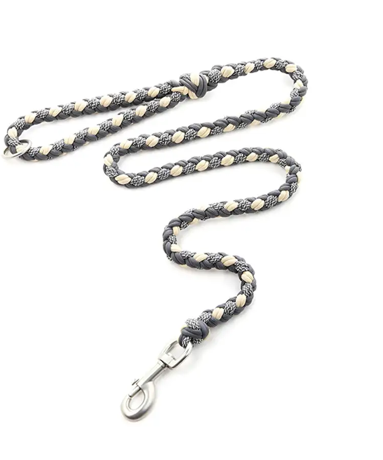 PAWLORAK  Heavy-Duty Hand-Woven Nylon Dog Leash for Medium and Large Dogs