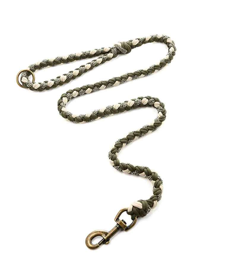 PAWLORAK  Heavy-Duty Hand-Woven Nylon Dog Leash for Medium and Large Dogs