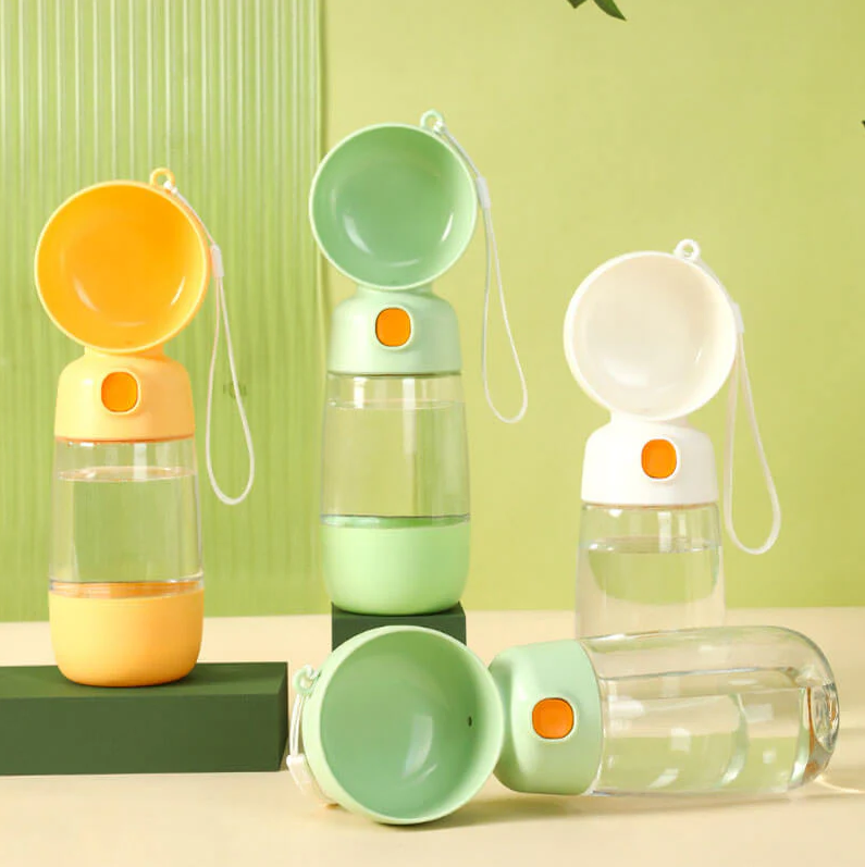 PAWLORAK  2 in 1 Portable Outdoor Dog Water Bottle