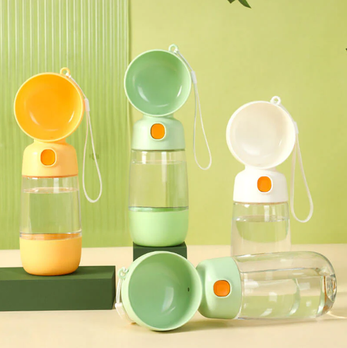 PAWLORAK  2 in 1 Portable Outdoor Dog Water Bottle