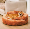 PAWLORAK  Luxe Diamond Velvet Removable Orthopedic Donut Dog Bed With Pillow - DreamNest
