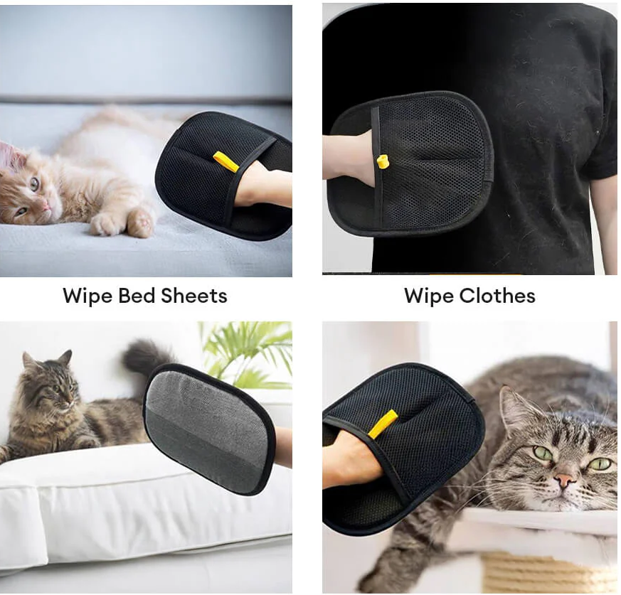 PAWLORAK  Pet Hair Removal Glove with Dual-Sided Electrostatic Bristles