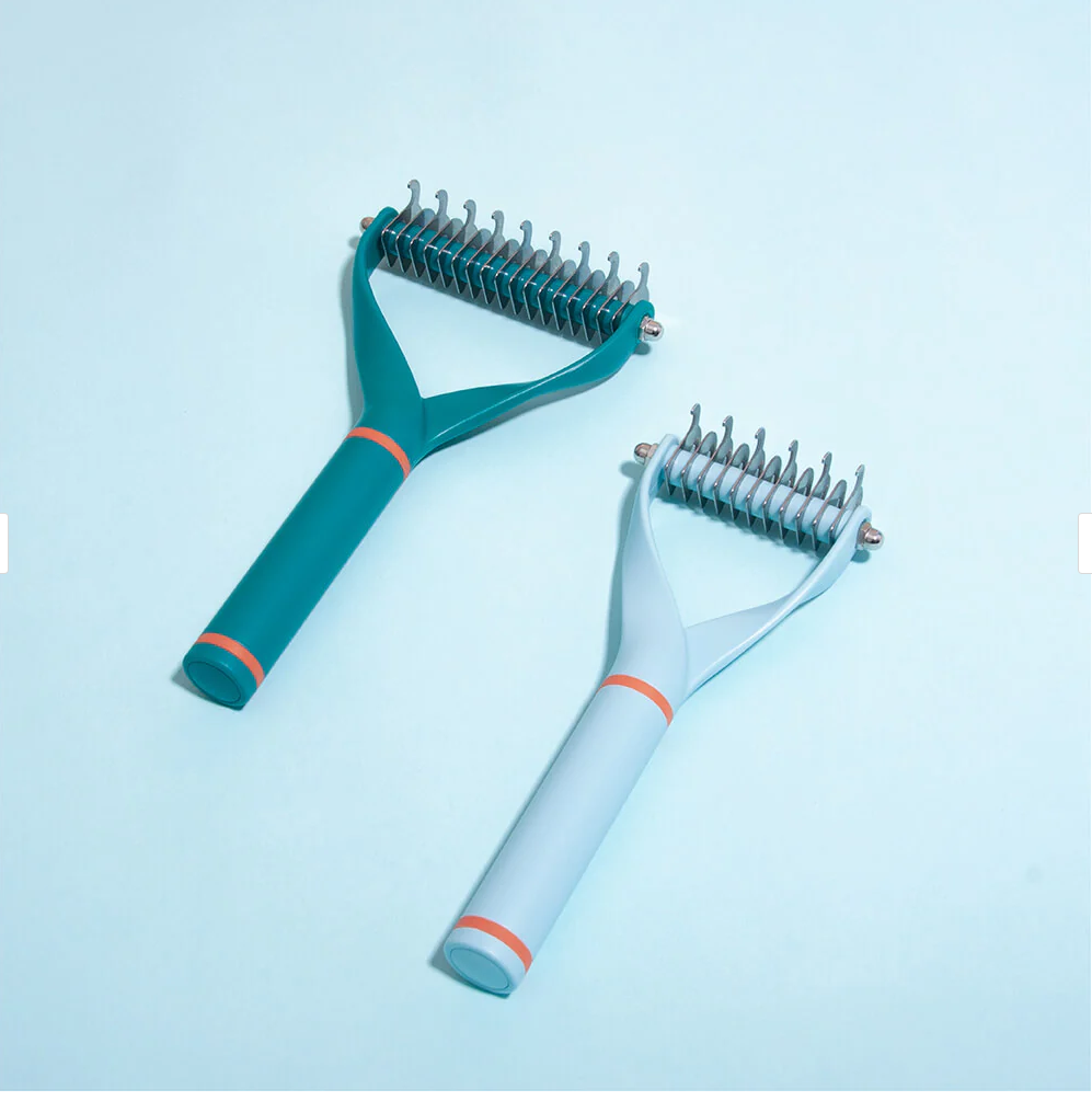 PAWLORAK  Pet Safe Dematting Comb Rake - Double Sided Blades