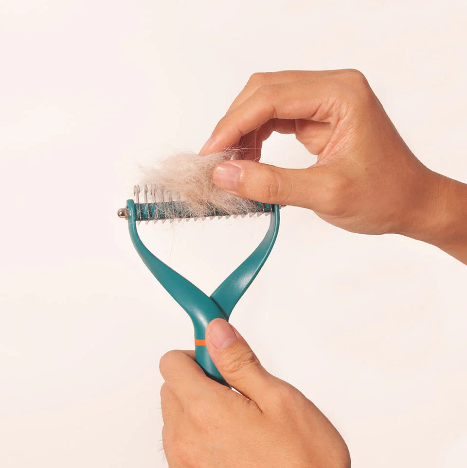 PAWLORAK  Pet Safe Dematting Comb Rake - Double Sided Blades