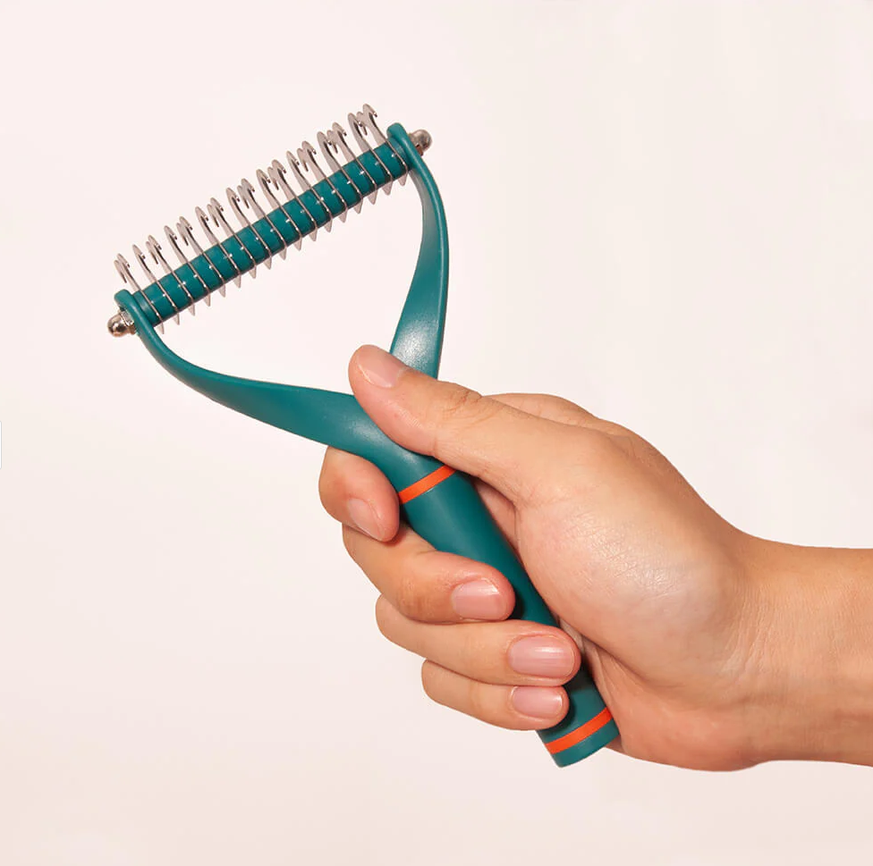 PAWLORAK  Pet Safe Dematting Comb Rake - Double Sided Blades