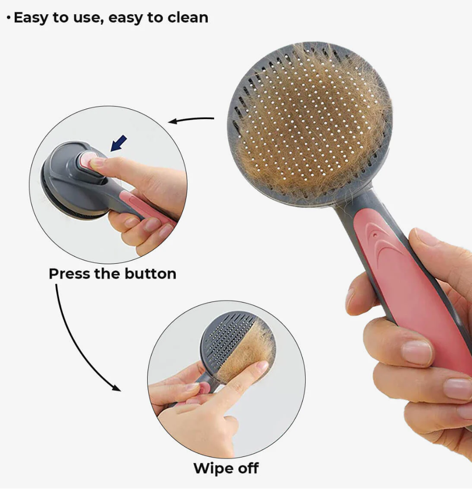 PAWLORAK  Click Click Easy To Clean Pet Comb & Brush
