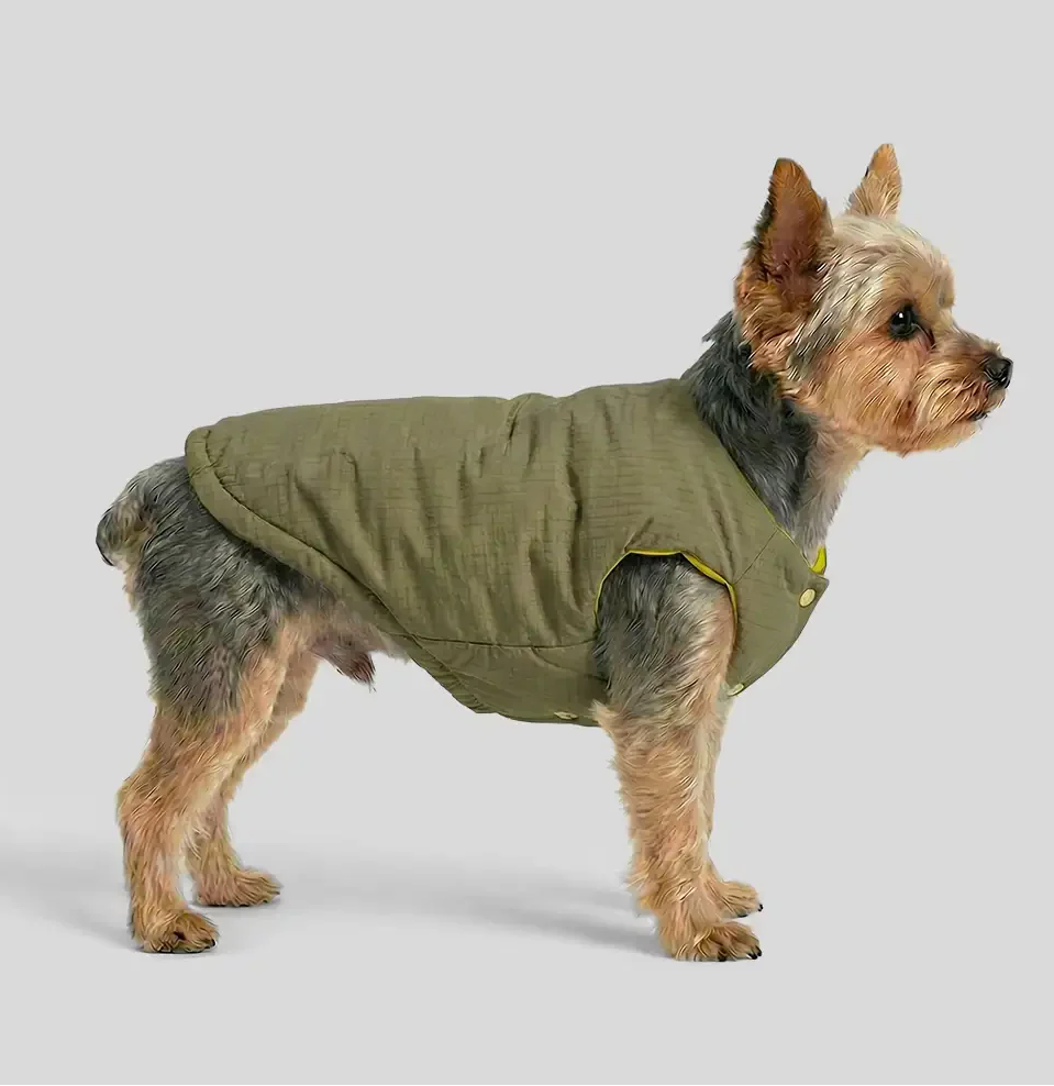 PAWLORAK  Fashion Reversible Padded Thick Warm Dog Jacket