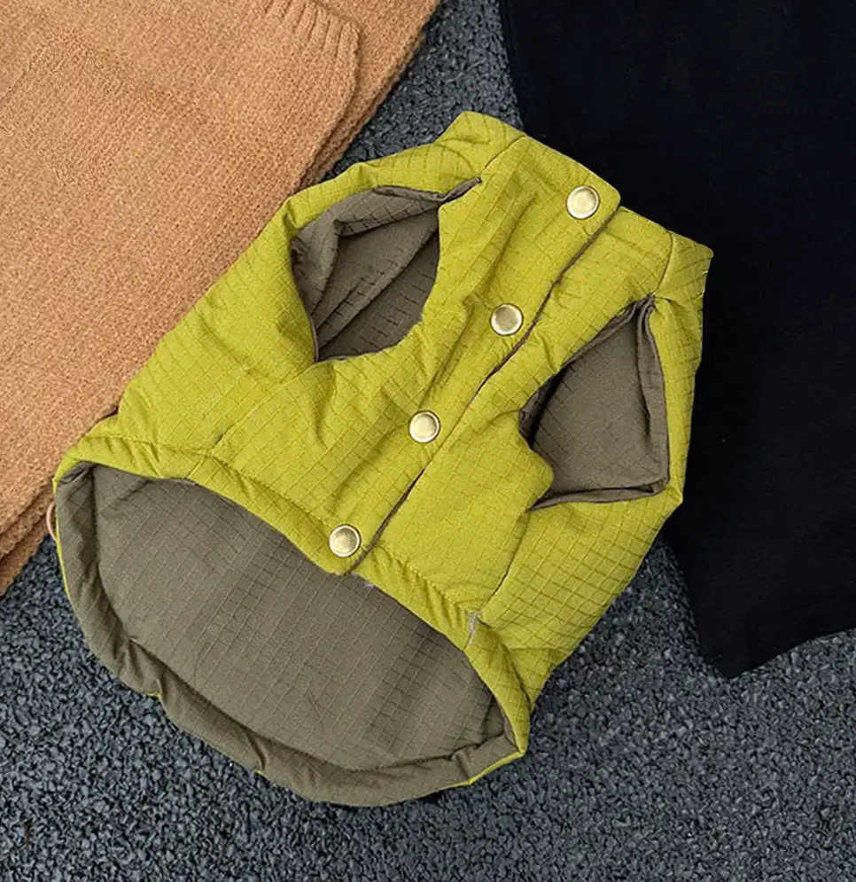 PAWLORAK  Fashion Reversible Padded Thick Warm Dog Jacket