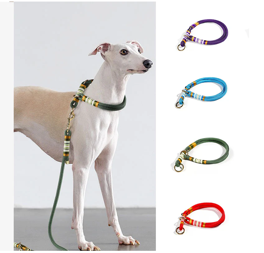 PAWLORAK  Hand-knitted Braided Rope No Pull Cool Dog Accessories Training Collar