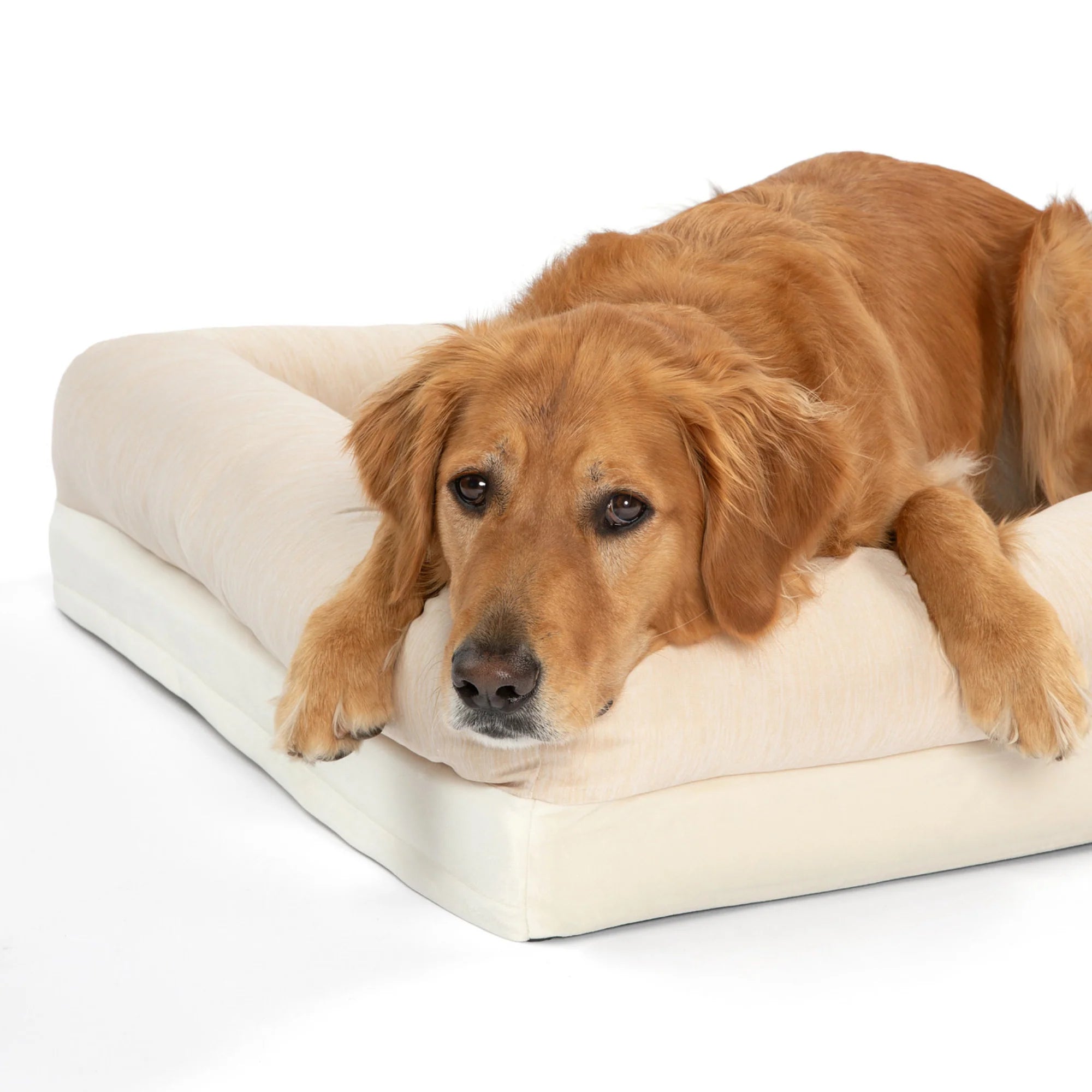 PAWLORAK  Cooling 4-Bolster Dog Bed - Arctic Sand
