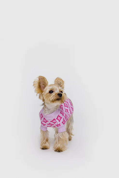 PAWLORAK  Over Glam | Rhombic Jacquard Short Sleeveless Jumper