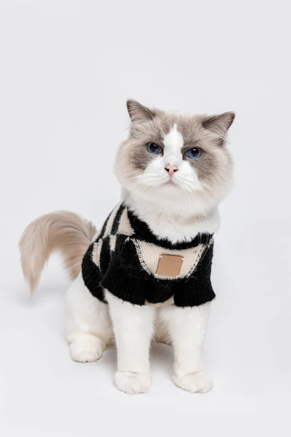 PAWLORAK  Mono Square Thin Knitwear - Cats and Dogs