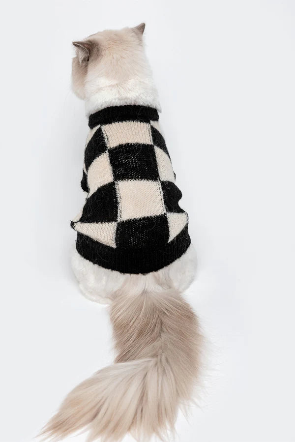 PAWLORAK  Mono Square Thin Knitwear - Cats and Dogs